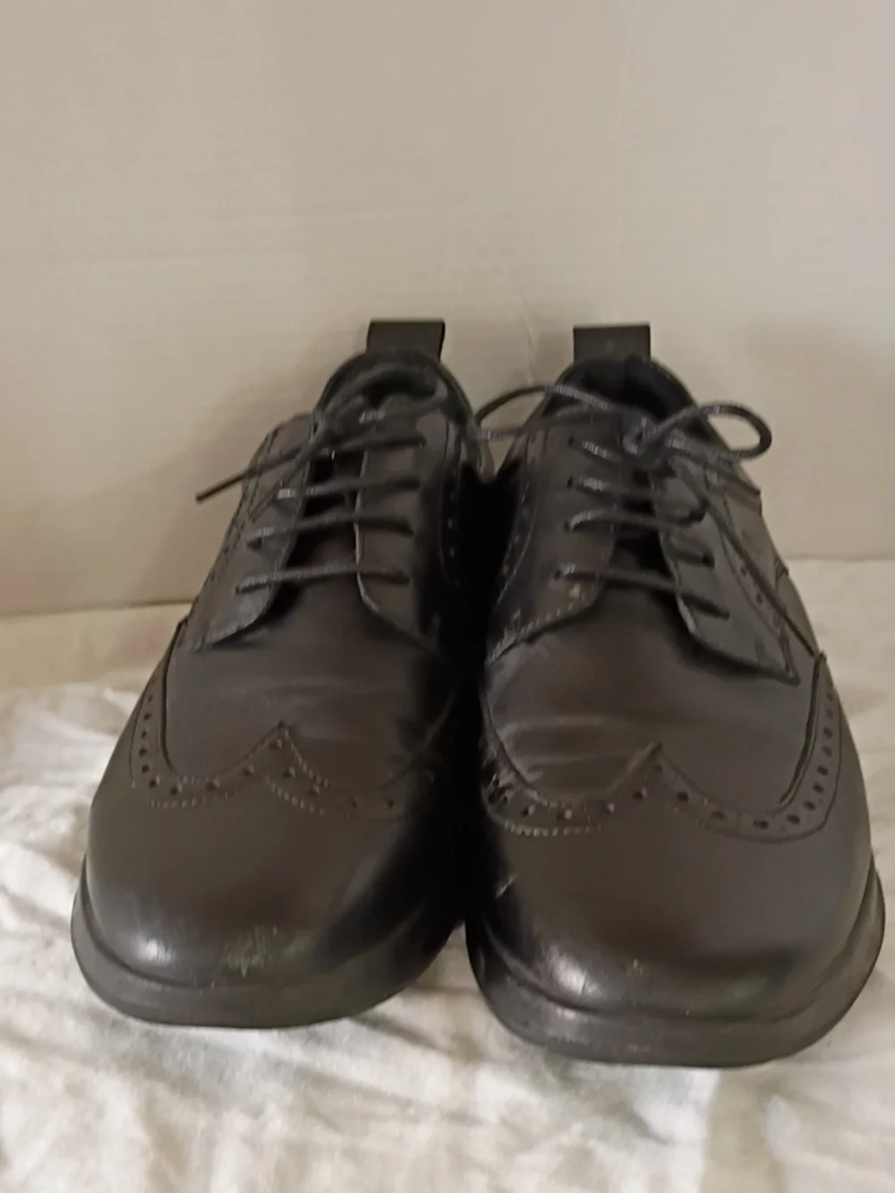 Men's Black Wingtip Derby Shoes - Classic Lace-Up Oxford BY Robbins & Brooks